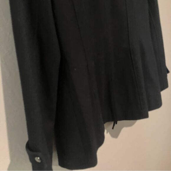 Calvin Klein Black Winter Wool Blend Coat with Removable Hood Women's Size 6 - Picture 12 of 16